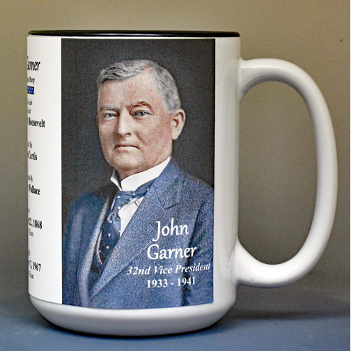 John Garner, US Vice President biographical history mug.