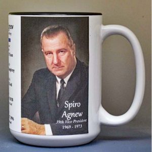 Spiro Agnew, US Vice President biographical history mug.