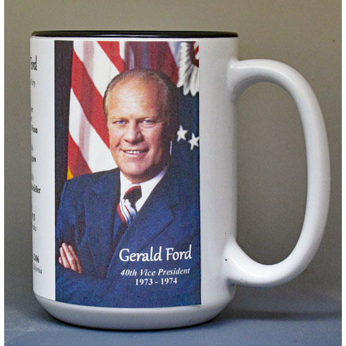 Gerald R. Ford, US Vice President biographical history mug.