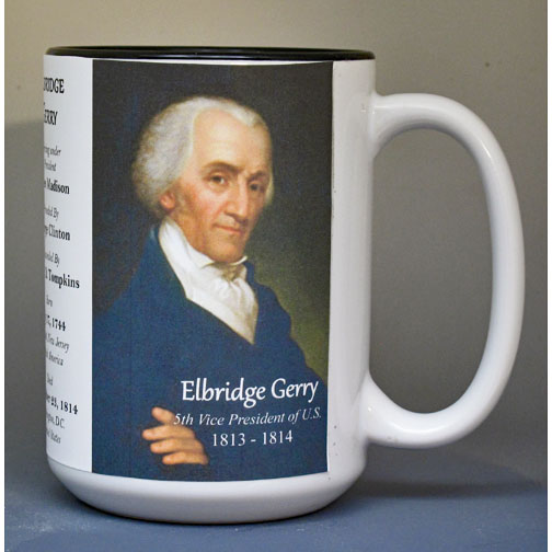 Elbridge Gerry, US Vice President biographical history mug.