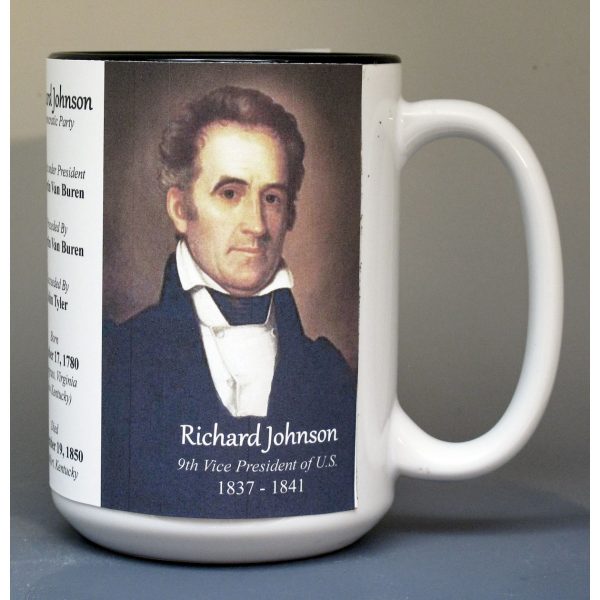 Richard Johnson, US Vice President biographical history mug.