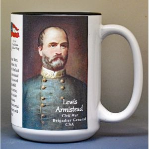 Lewis Armistead, Battle of Gettysburg biographical history mug.