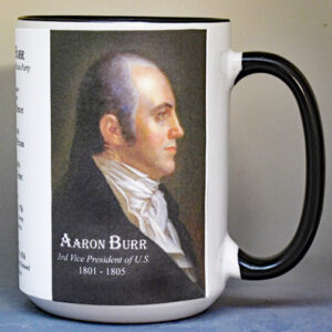 Aaron Burr, US Vice President biographical history mug.