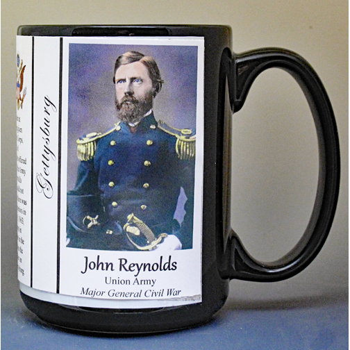 John Reynolds, Gettysburg biographical history mug.