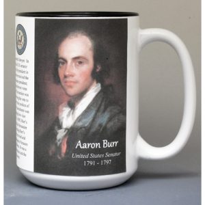 Aaron Burr, US Senator biographical history mug.