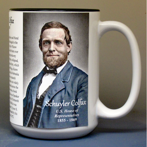 Schuyler Colfax biographical history mug.