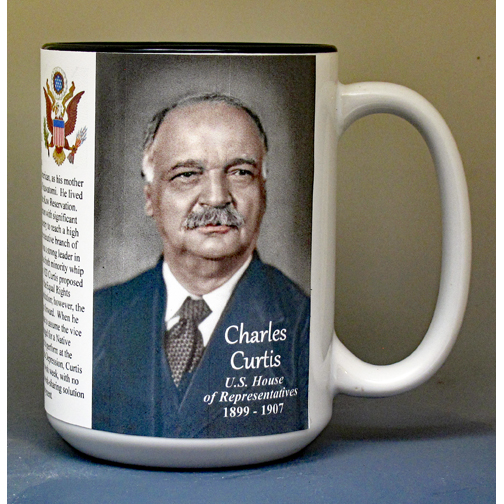 Charles Curtis, US Representative biographical history mug.