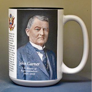 John Garner, US Representative biographical history mug.