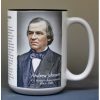 Andrew Johnson, US Representative biographical history mug.
