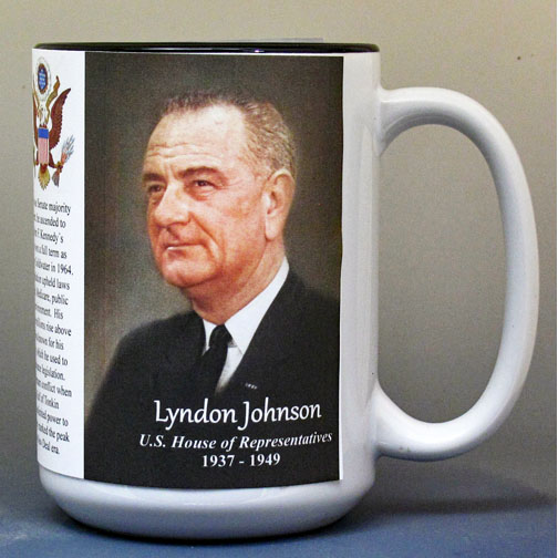 Lyndon B. Johnson, US House of Representatives biographical history mug.