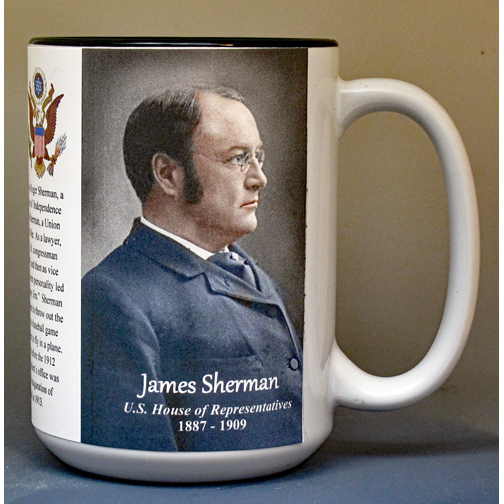 James Sherman, US Representative biographical history mug.