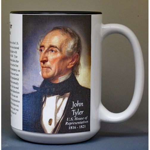 John Tyler, US Representative biographical history mug.