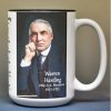 Warren Harding, US President biographical history mug.