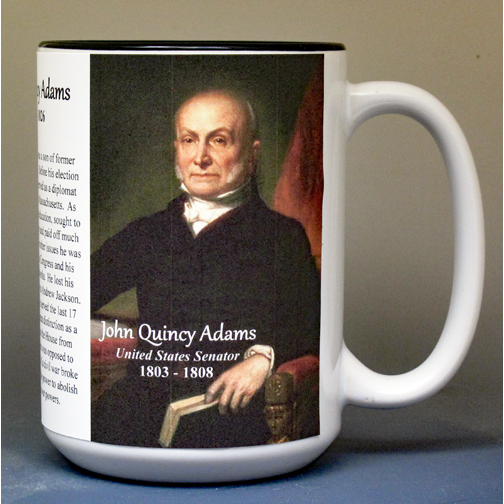 John Quincy Adams, US Senator biographical history mug.