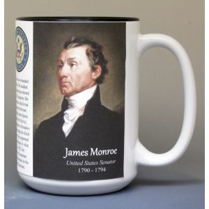 James Monroe, US Senator biographical history mug.