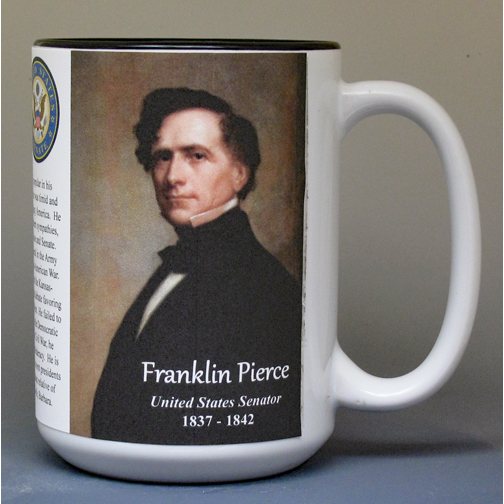 Franklin Pierce, US Senator biographical history mug.