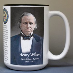 Henry Wilson, US Senator biographical history mug.