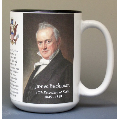 James Buchanan, US Secretary of State biographical history mug.