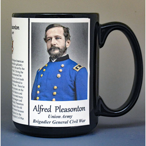 Alfred Pleasonton, Brigadier General Union Army, US Civil War biographical history mug.