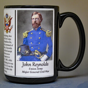 Major John Reynolds, Union Army, US Civil War biographical history mug.