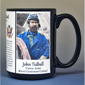 John Tidball, Brevet Lieutenant Colonel Union Army, US Civil War biographical history mug.