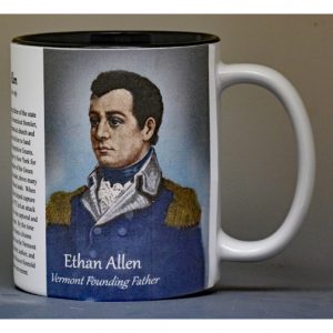 Ethan Allen Revolutionary War biographical history mug.