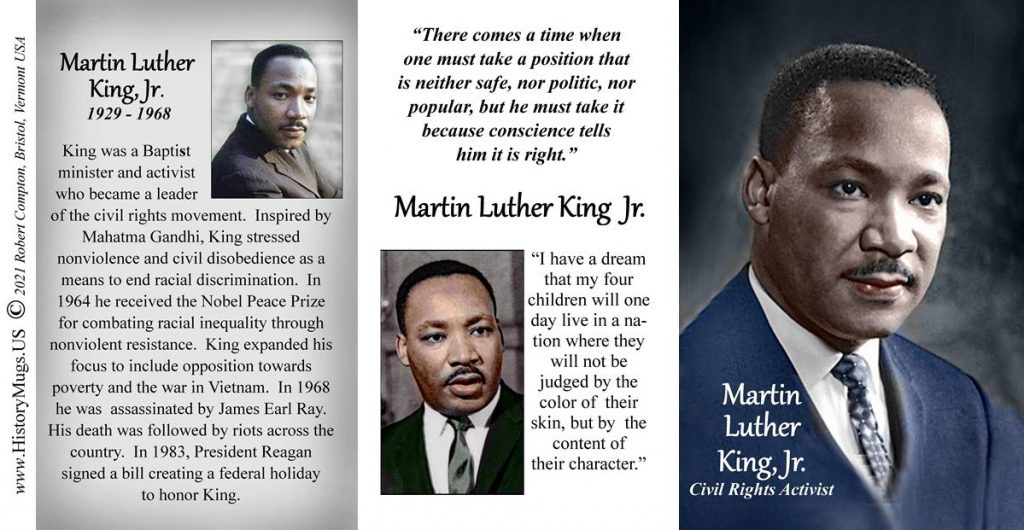 King, Jr., Martin Luther - Civil Rights Activist - HistoryMugs.us