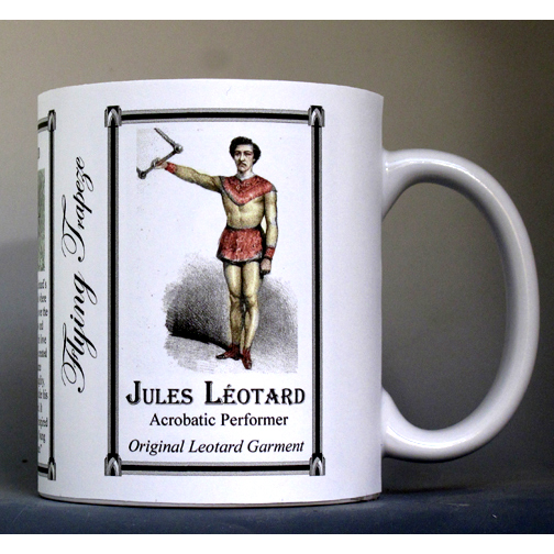 Jules Léotard performer/athlete biographical history mug.