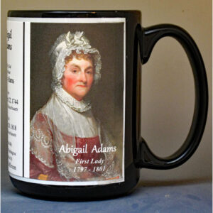 Abigail Adams US First Lady biographical history mug.