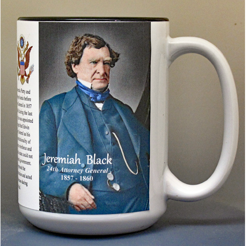 Jeremiah Black, 24th US Attorney General biographical history mug. 