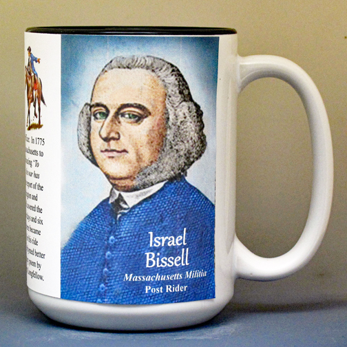 Israel Bissell, American Revolutionary War biographical history mug.