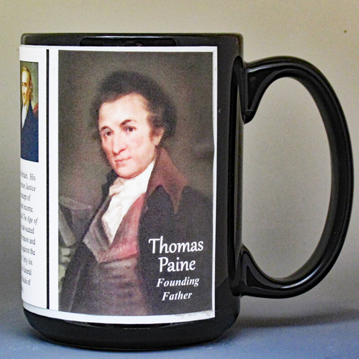 Thomas Paine, American Revolutionary War biographical history mug.