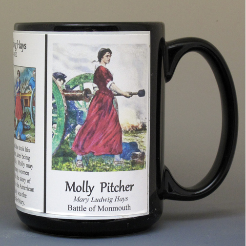 Molly Pitcher biographical history mug. 