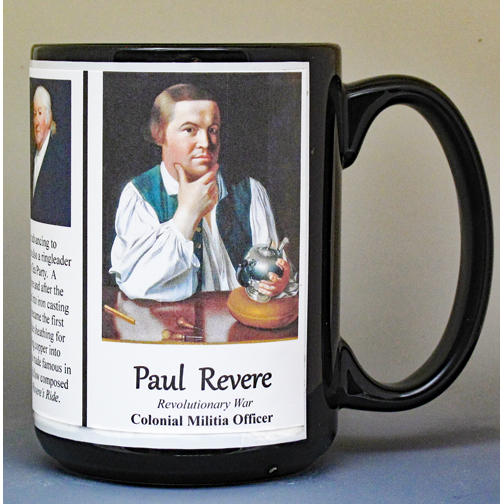 Paul Revere, American Revolutionary War biographical history mug.