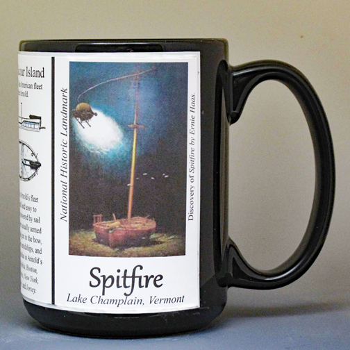 The Spitfire, American Revolutionary War biographical history mug.