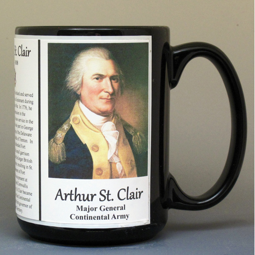 Arthur St. Clair, American Revolutionary War biographical history mug.