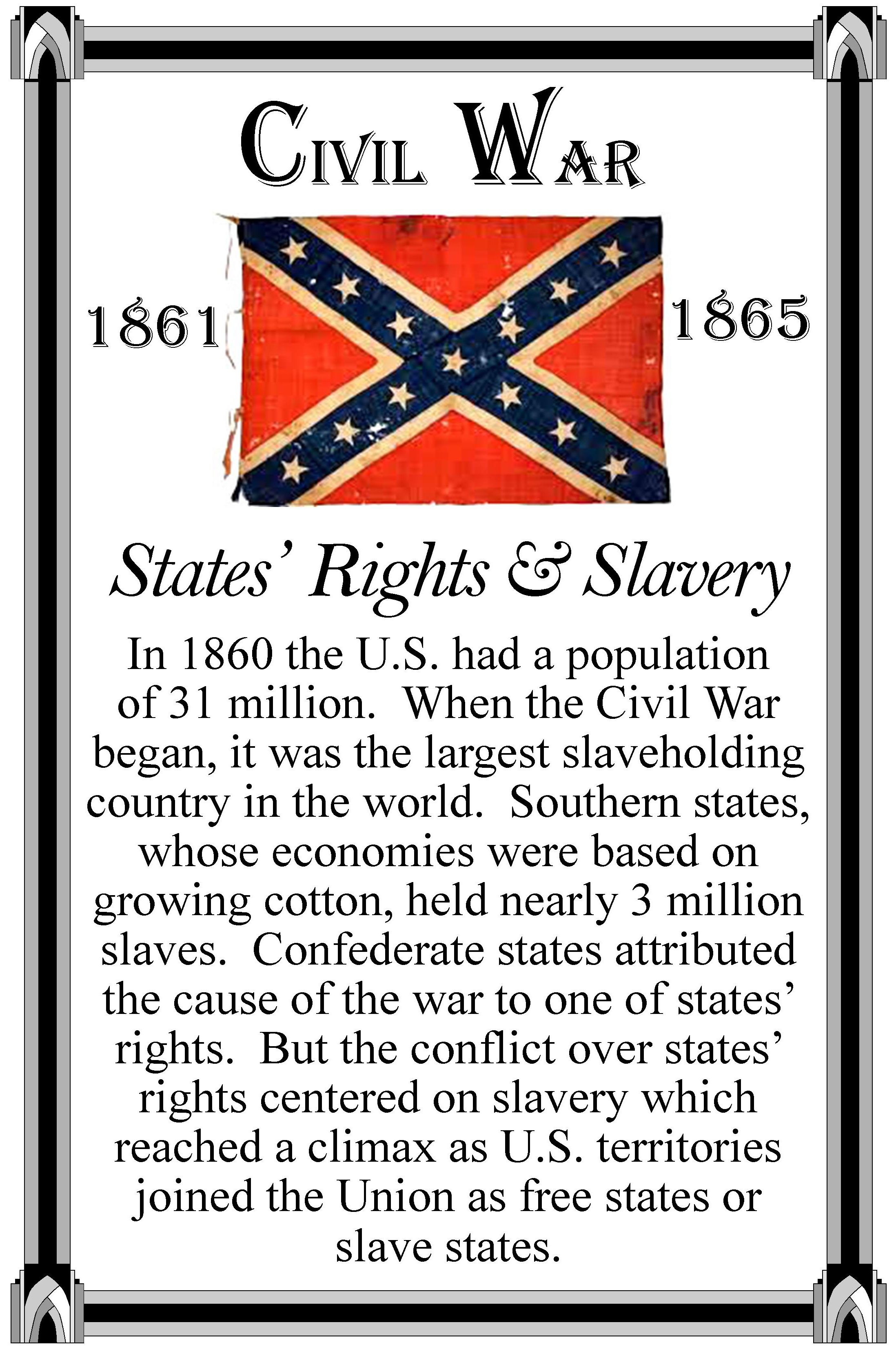 Confederate State's Rights & Slavery panel HistoryMugs.us