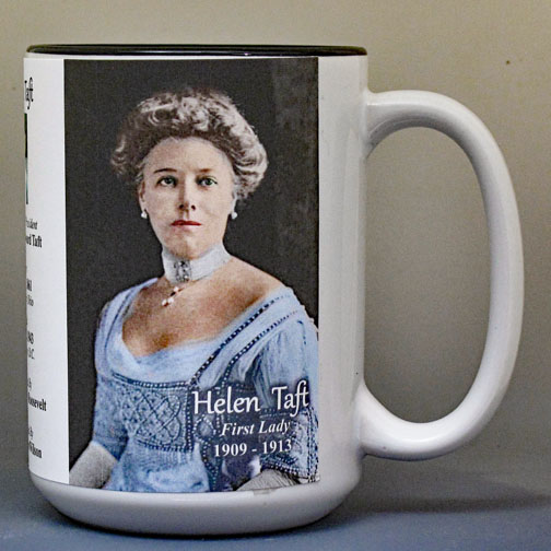 Helen Taft, US First Lady biographical history mug.