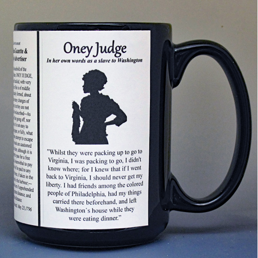 Oney Judge, "slavery" history mug.