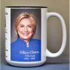 Hillary Clinton, US First Lady biographical history mug.