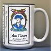 John Glover, American Revolutionary War biographical history mug.