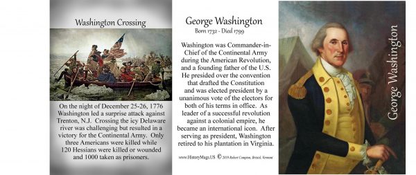 George Washington Revolutionary War history mug tri-panel.