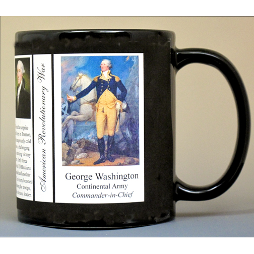 George Washington Revolutionary War history mug.