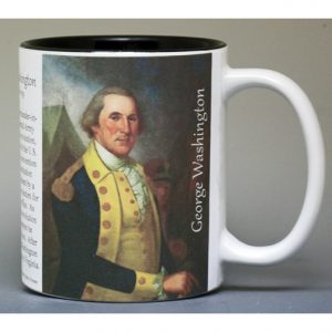 George Washington Revolutionary War history mug.