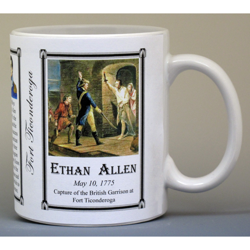 Ethan Allen Fort Ticonderoga history mug.