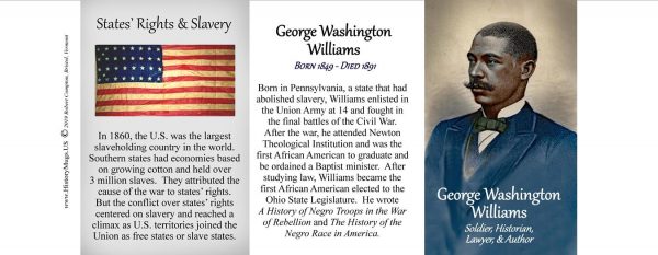 George Washington Williams Civil War Union history mug tri-panel.