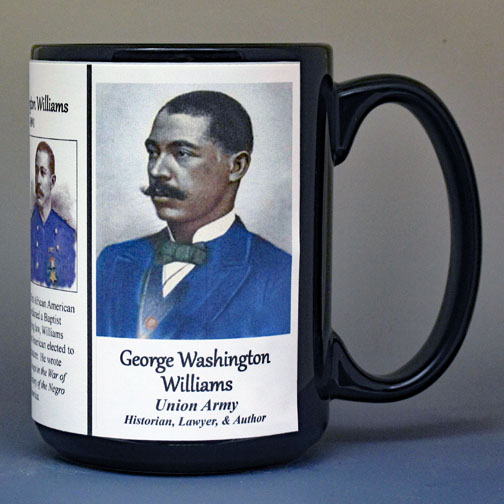 George Washington Williams, Union Army, US Civil War biographical history mug.