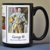 George III, British monarch, American Revolutionary War history mug.