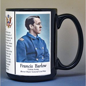 Francis Barlow, Battle of Antietam, Union Army, US Civil War biographical history mug.