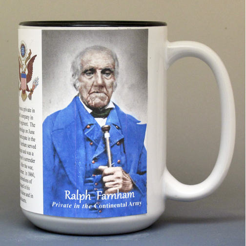 Ralph Farnham Revolutionary War history mug. 